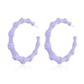 Qiuhan OEM  40mm 70mm Summer Travel Personalized Gift Colorful Hoop Customized Name Earrings Women