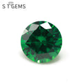 Loose Gemstones Wholesale Lab Green Blue CZ Stone Round Cut Cubic Zirconia Birthstones