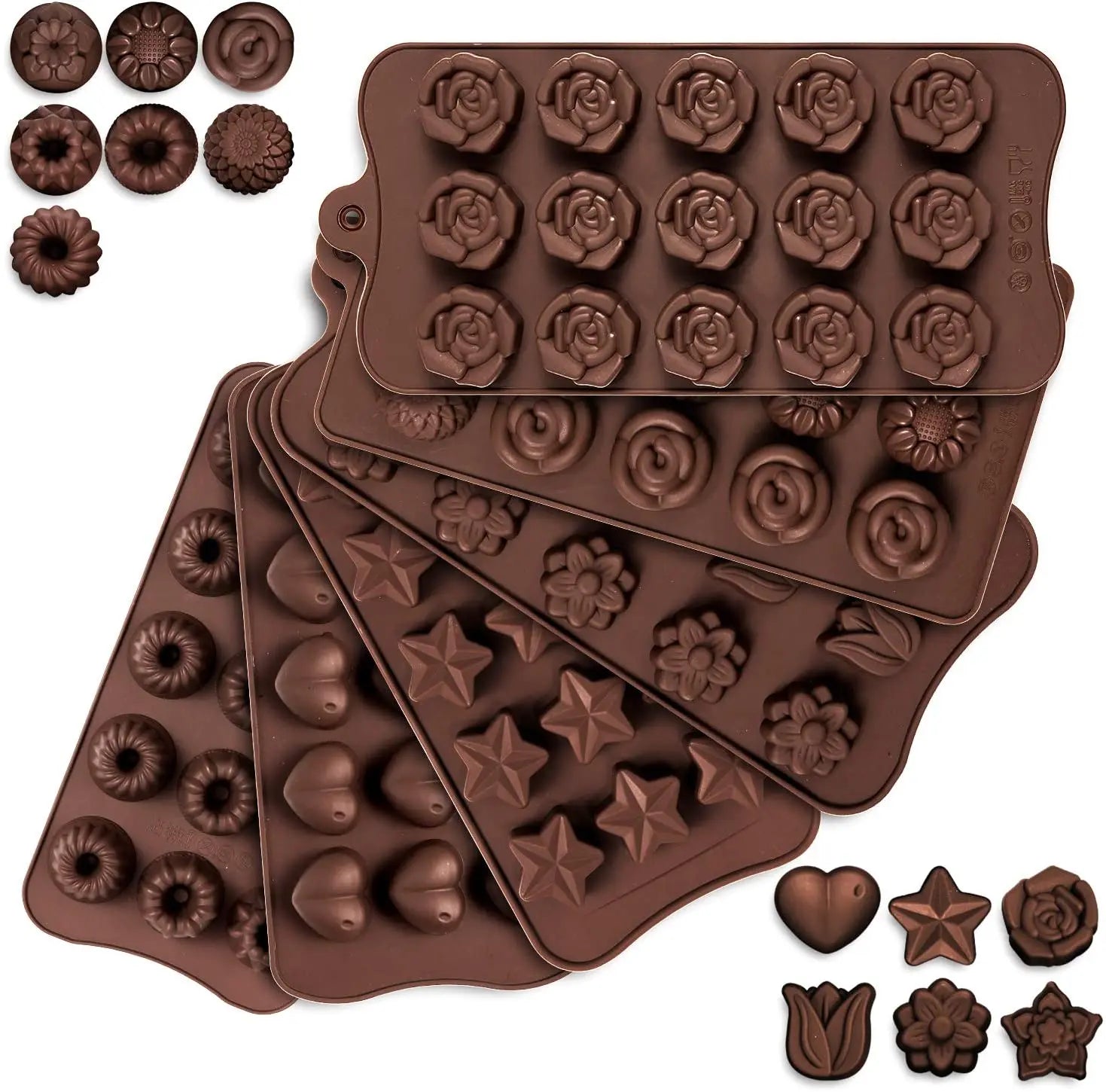 Reusable Chocolate Bar Mold for 6 Holes Fondant Silicone Cake Mold for Baking MoldsHome Kitchen Cooking Cake Decorating Tools