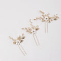 Wholesale Wedding Handmade Flower Leaf Pearl Hair Pins Bridal Hair Accessories for Bride Bridesmaid Women and Girls