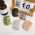 Color Commuting Small Semicircle Acetate Anti-static Detangle Marbling Hair Comb for Women