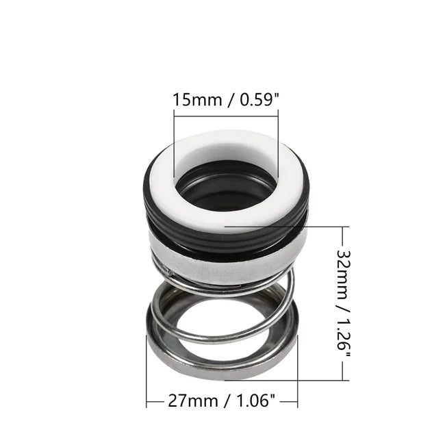 15mm 0.59 Inch Steel Alloy Plastic Mechanical Sealing for Water Pump Tractor Powered PTO