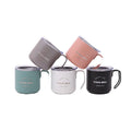 FX Factory 304 Stainless Steel Double Layer Coffee Mug with Lid Thermal Insulation Traveling Mugs Cover Water Bottles