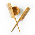 Professional Factory Custom Logo Eco-friendly 100% Nature Bamboo Rat Tail Hair Comb Comfortable Salon Style