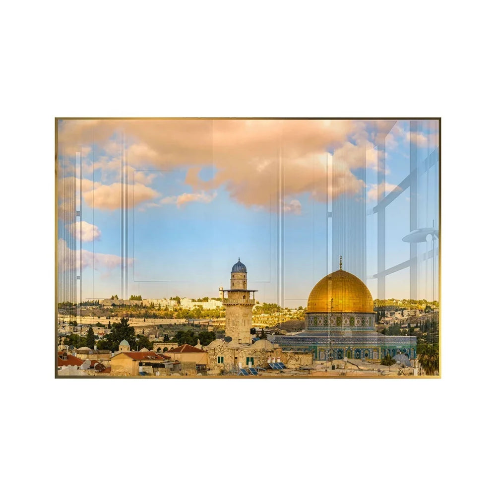Home Decor Landscape Alah Religion Print Muslim Pictures Islamic Wall Art Paintings Decor Crystal Porcelain Painting