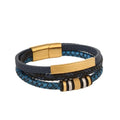 Original Men's Hand-Woven Leather Bracelet with Stainless Steel Magnetic Buckle Explosions Magnetic Fashion Charm Jewelry