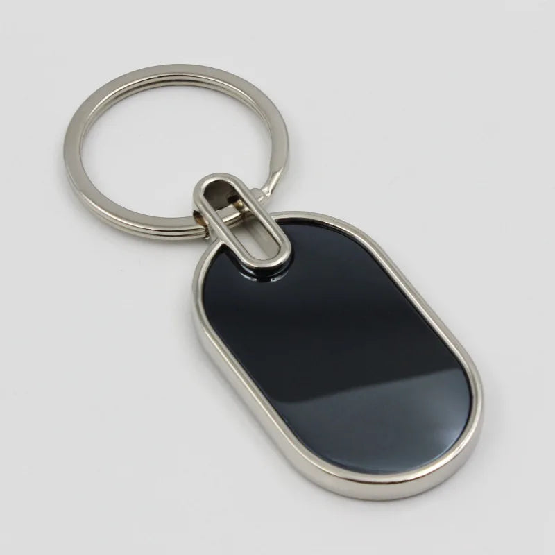 Wholesale Custom Both Sides Logo Blank Alloy Metal Keychain for Promotion