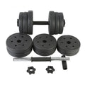 FDFIT Adjustable Weighted Sand Mixture Dumbbells Set Household Iron Filled Rubberized 20 Kgs