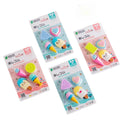 Cute Kawaii Creative Biscuit Cone Shape Pencil Eraser Student School Cartoon Ice Cream Food Theme Stationery Supplies Pack of 4