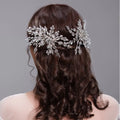 Luxury Handmade Crystal Wedding Hair Comb & Bridal Flower Headpiece for Women Bride Hair Ornaments Jewelry Accessories