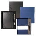 Custom Pu Business Set Diary Notebook and Pen Luxury Gift Set Personalized Rigid Cover Spiral Notebook