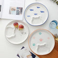 Solhui Japanese Creative Ceramic Round Dumpling Plate Cartoon Children's Dinner Plate