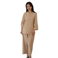 Men and Women Two-Piece Suit Japanese Style Sleepwear Cotton Bathrobe Pajama Kimono Yukata