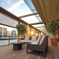 Waterproof Retractable PVC Roof Bioclimatic Eco-Friendly Motorized Remote Control Sliding Awning 15-Year Warranty for Garden