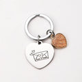 YK Manufacturer Direct Sales Support Customized Heart-shaped Stainless Steel Metal Fashion Jewelry Keychain Friendship Gift