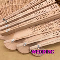 Good Quality Wholesale Wedding Gifts for Guest Favor Chinese Handicrafts Wedding Wood Fans Personal Fans