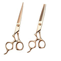Left-hand Rose Gold Stainless Steel Sharp Blade Tip Beauty Hair Cutting Thinning Scissors Professional Hairdressing Scissors LRE