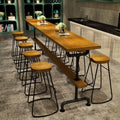 Sales Commercial Outdoor Bar Natural Shape Top Live Edge Solid Wood High bar Dining Table