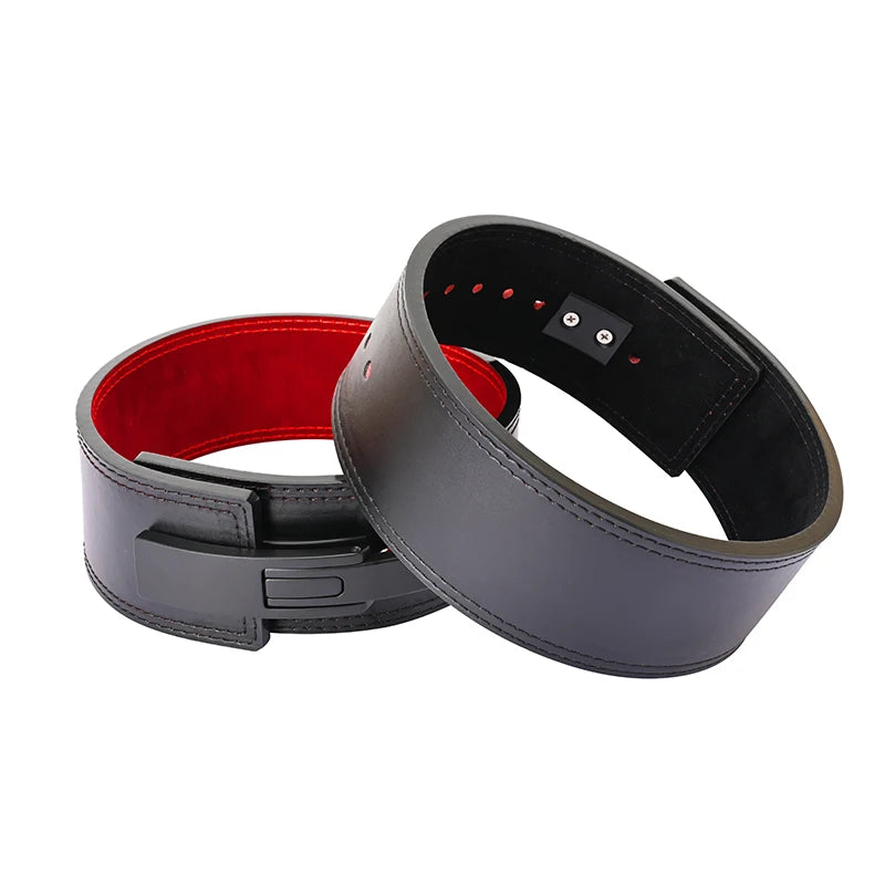 Custom Logo Heavy Duty Squat Gym Fitness Workout Power Weight Lifting Leather Back Support Powerlifting Lever Belt for Men