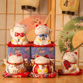 Ceramic Lucky Cat Maneki Neko Japanese Lucky Cat Piggy Bank Home Decor Holiday Gift