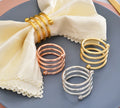 Home and Kitchen Metal  Napkin Rings Wedding Restaurant Decoration Dining Room Use Napkin Rings Gold Wedding