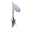 Wholesale SP163 9.1cm 13g Metal Spinner Baits Spoon Fishing Lures with Feather Hook