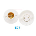 E27 PVC Lamp Base AC Bulb Lamp Socket Adapter Surface Mounted Screw Lamp Holder 110-250V for Indoor Decorations