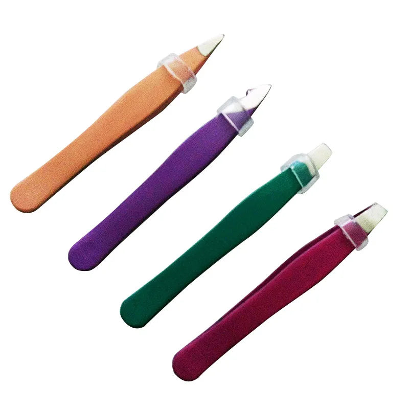 Wholesale New Stainless Steel 4-Piece Set Eye Tweezer Eyebrow Trimming Rack Lightweight and Convenient Eyebrow Trimming Tool Set