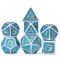 Hot Seller DND Polyhedral Metal Dice Set 16mm 7 PCS Dragon Scale for Dungeons & Dragons Game
