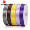 Bei Hai Ribbon Wholesalers Best Quality  Polyester 25 mm Satin Ribbon Roll Single Face Print Logo Gift Ribbon for Wrapping