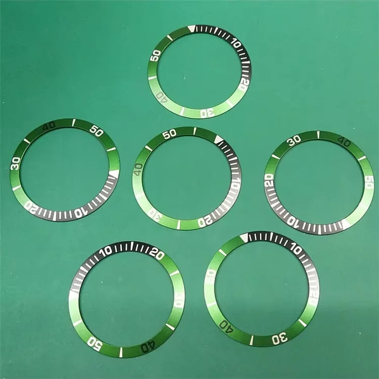 Wholesale Black Green Watch Scale Ring Aluminum Bezel Insert Accessories for Wristwatch Tools & Parts Manufacture
