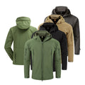 Custom logo Printing Tactical Hoody Winter Outdoor Jacket Men's Softshell Jacket With Fleece Hiking Hunting Waterproof Jacket