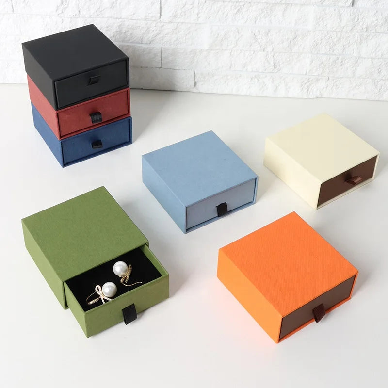 Makaron Color Drawer Jewelry Gift Box Supports Customized Logos and Colors