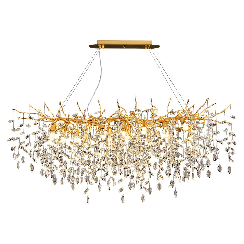 Largre Modern Lighting Project Rattan Chandelier Luxury Crystal Led Duplex Indoor Pendant Light for Hotel Hallway Villa