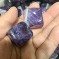 Natural Polished Cube Dream Amethyst Crystal Square Tumbled Stone for Healing