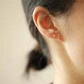 Sterling Silver Unique Asymmetrical Guitar Jewelry Music Stud Earrings