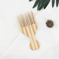 Professional Customized Logo Natural Wig Braid Hair Styling Bamboo Wide Tooth Hair Afro Pick Comb Afro Comb