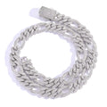 14K 18k Gold Plated Brass Cuban Link Chain Necklace Iced Out 2 Row Spring Clasp 3:1 Figaro Chain Bracelet for Women Mens