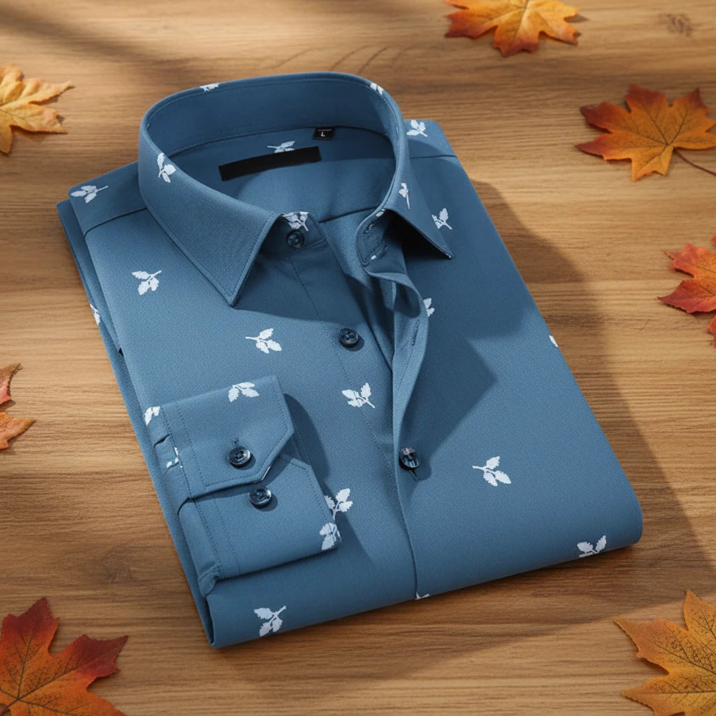 New Long Sleeve Shirt Men's Slim Youth Casual Business White Mens Shirt