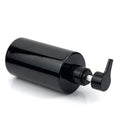 Customizable 300ml 500ml Colorful Round Black PE Plastic Cosmetics Lotion Shampoo Pump Sprayer Facial Cleanser Bottle