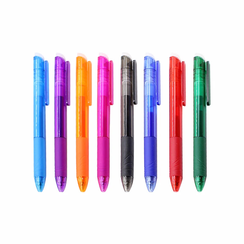 Erasable Gel Pens Retractable Clicker Fine Point Ballpoint Pen 0.5mm/0.7mm Durable Plastic and Rubber Material