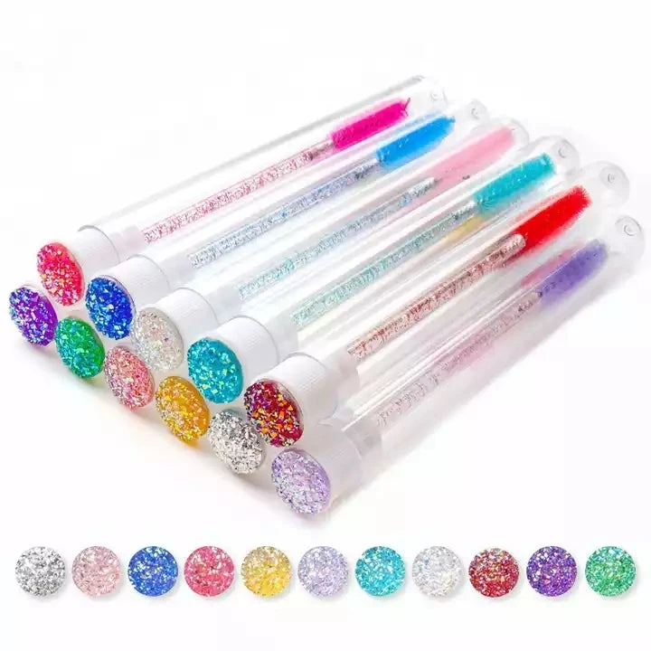 Eyelash Extender Disposable Eyebrow Brush Separate Tube Design Diamond Bottom Mascara Stick Applicator