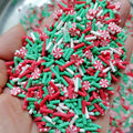 1000g DIY Craft Slime Sprinkles Christmas Red Peppermint Candy Sweet Mix Polymer Clay Sprinkles Slices
