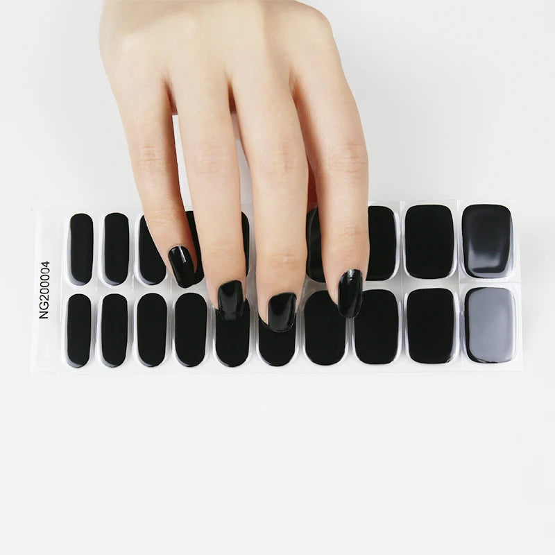 Huizi New Style Private  Custom Nail Polish Strips Real Stickers Gel Nail Sticker