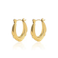 Xinyashang Custom 14K 18K 24K Gold Plated Stainless Steel Drop Earrings Women's Fashion Hoop Huggies Clip Stud Fashion Jewelry