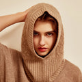 Manufacturer Custom Cashmere Cable Knit Warm Winter One Piece Neck Scarf Beanie Hat for Women Men