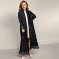99292-49 EID Women Pleated Cardigan Summer Design Islamic Clothing Muslim Dress Traditional Muslim Casual Long Abaya