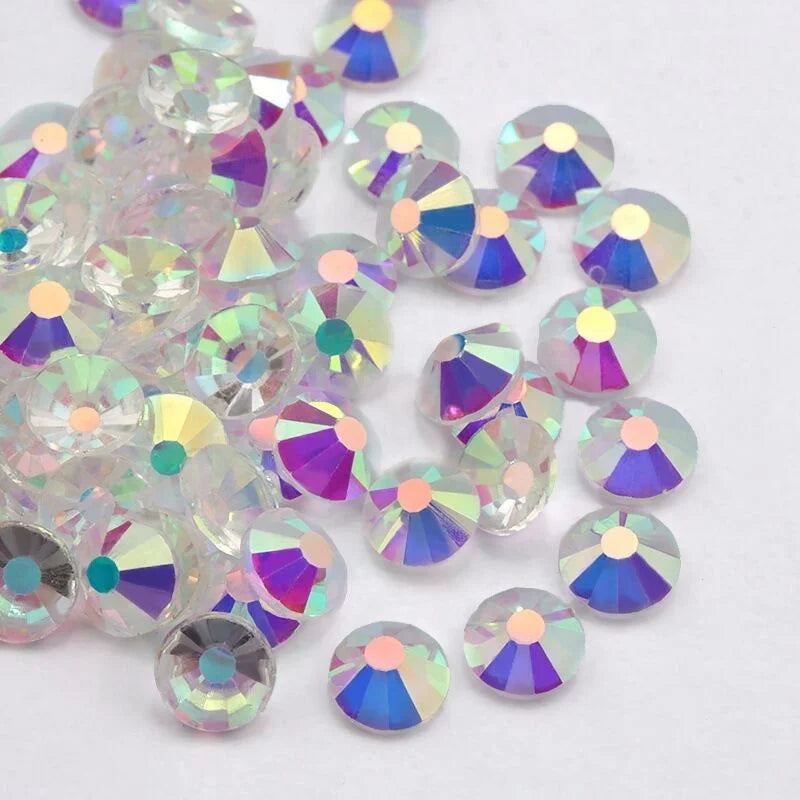 High Grade AB Flatback Non-Hotfix Rhinestones Transparent SS20 Bling Nail Crystal Glass for Nail Art Garment Shoes Bags