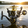 [Germany Stock] Rooblinos SW Left Hand Aluminum Alloy Nylon Saltwater Spinning Fishing Reel 5.1:1 Gear Ratio 10 Bearings 300g