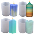 HY DIY Handmade Cylinder Pillar Round Column Silicon Soap Tube Candle Mold